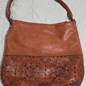 Elegant Cognac Leather Handbag